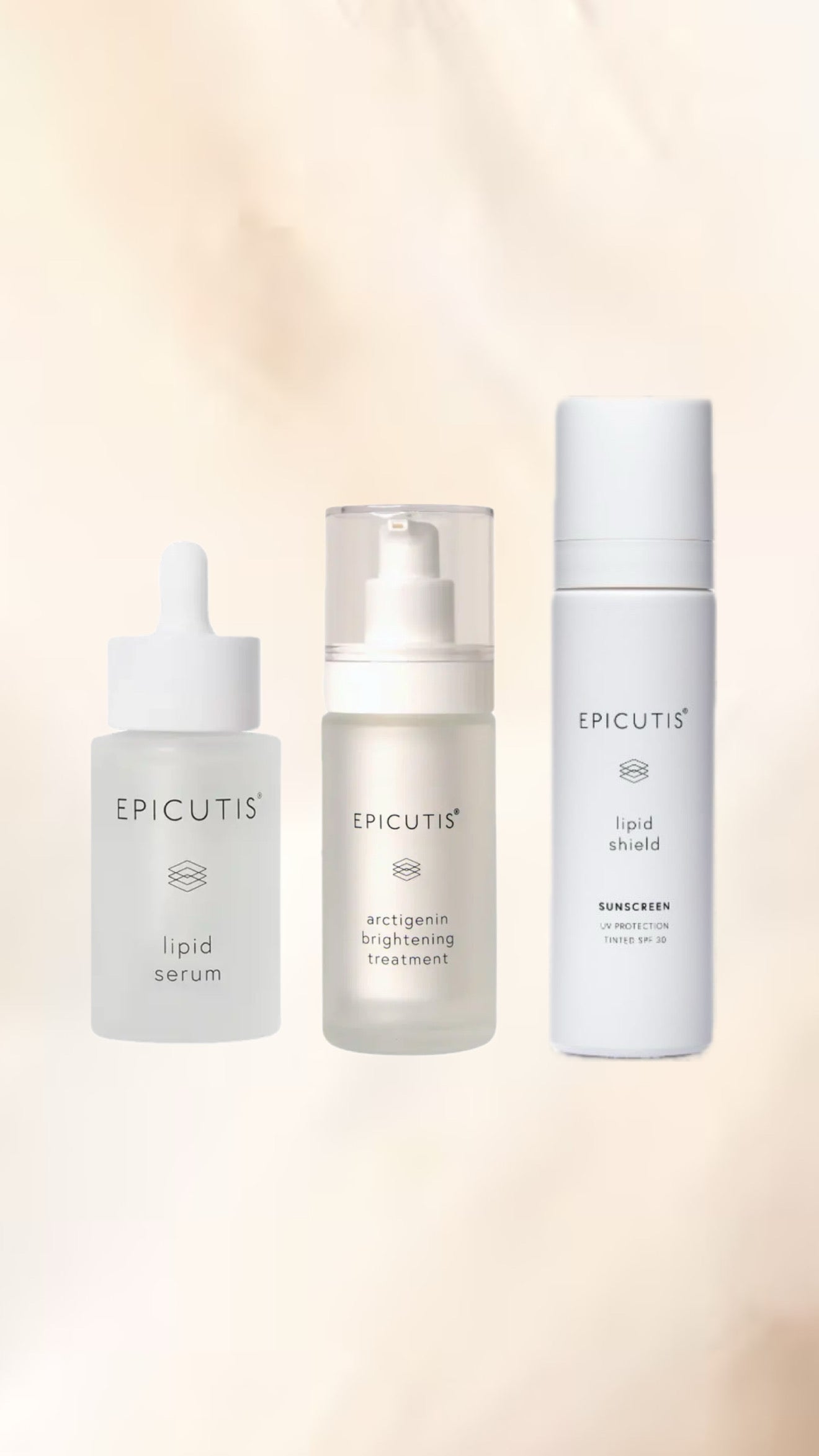 Epicutis Lipid Serum, Arctigenin Brightening, Lipid Shield SPF Bundle